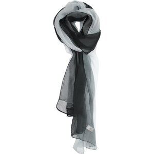 Silk Ombre Lightweight Accent Scarf Gray and Black